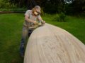 Wabnaki houtje canoe sanding-02