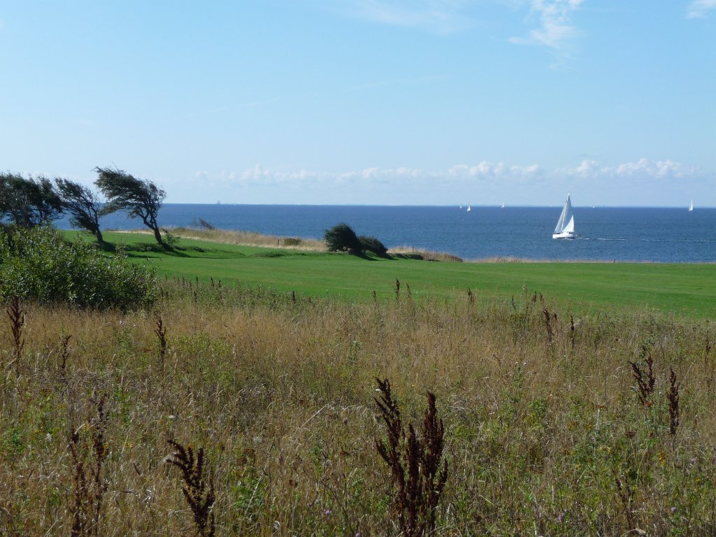 P1090614.JPG - Zo voeren wij een dag eerder langs de kust van Ærø.